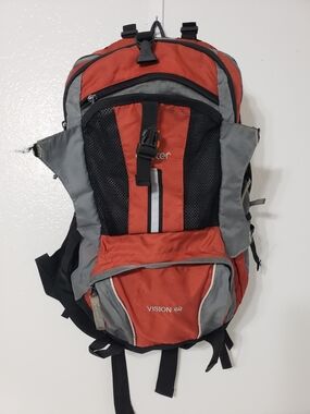 Deuter Vision 60 Hiking Backpack Red Gray Outdoor Trekking Travel Pack